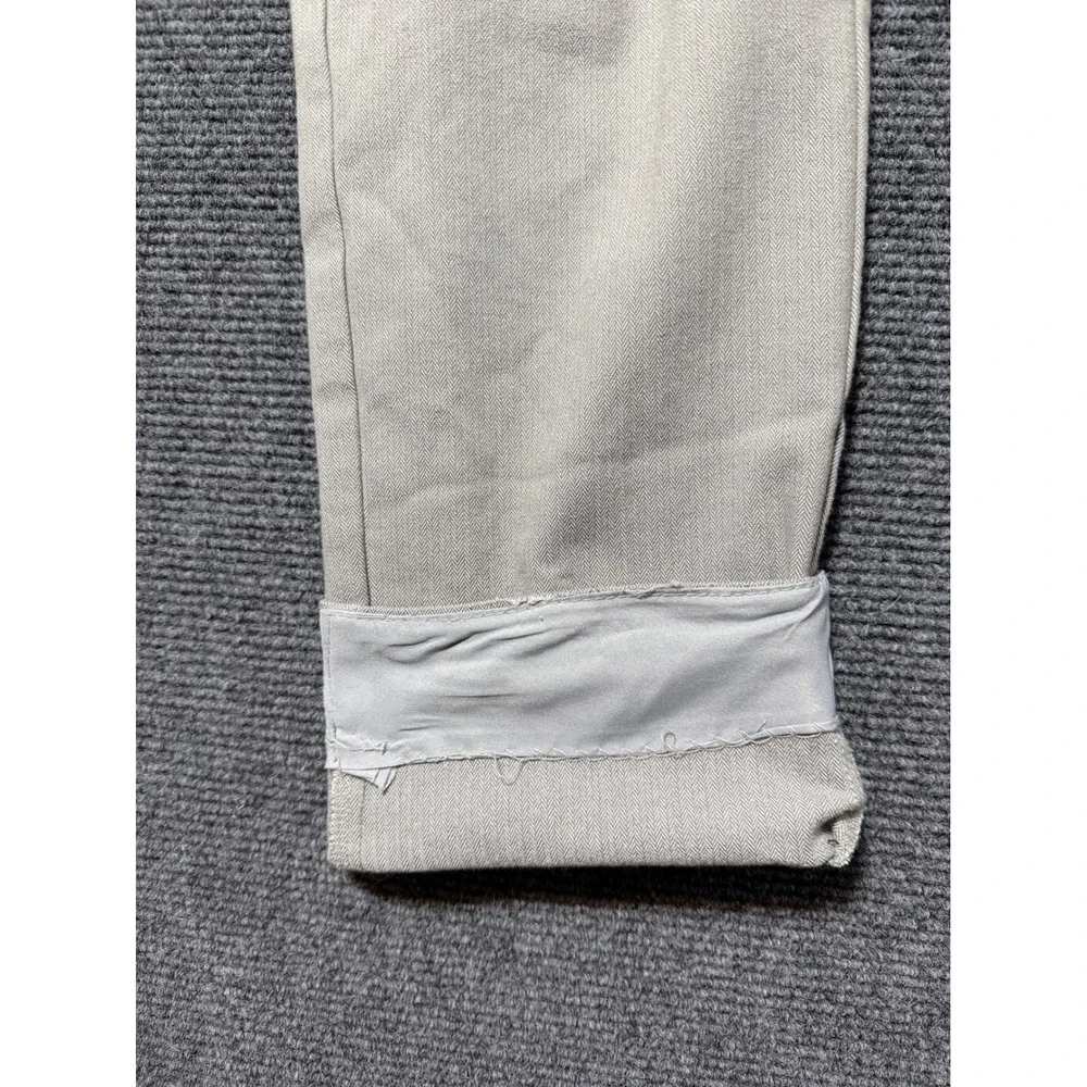 Banana Republic Slim-Tapered Fit Pants Mens 31x32 Gray Herringbone Chino